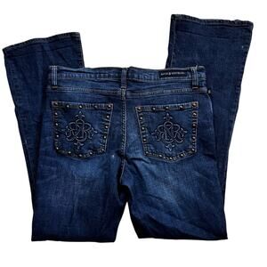 Rock & Republic Kasandra Bootcut Jeans Women’s 11M • Studded Pockets • Dark Wash